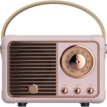 Retro Bluetooth Speaker - Portable Wireless Stereo with Rich Bass for Teens & Women