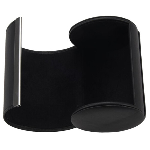 6X Black Necktie Neck Tie Storage Case Travel Gift Box Cylinder Shape 2