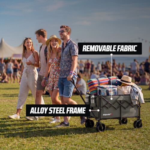 MoverX 120L Folding Festival Wagon - Khaki 1