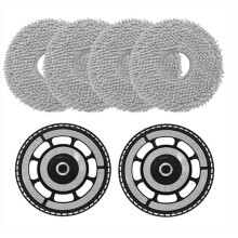(6 Pcs) Mop Pad Bracket Kit for Saros 10R,Saros Z70 Robot,2 Mop Pad Brackets,4 Mop Pads