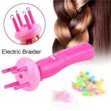2X Frauen Tragbare Elektrische Automatische DIY Frisur Werkzeug Flechten Maschine Haarwebart Roller Twist Flechter Gerät Kit