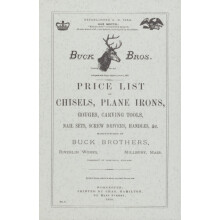 Buck Brothers Price List of Chisels Plane Irons Gouges Carving Tools N