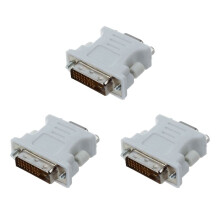 3X Semoic DVI Male Adapter (DVI - D 24 1) to Female VGA (15-Pin)
