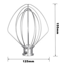 2X Edelstahl Schnee Besen 5K452WW für Satzchenaid Küchen Maschine 5KSM90-5KSM185