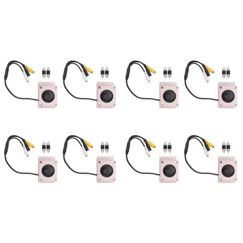 8X Microphone Speaker Device for Security Camera Waterproof for IP Camera Audio Recording Two Way Radio Interphone