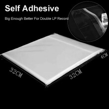 100PCS OPP Gel Record Protective Cover for Turntable Player LP Vinyl Record Bag Flat Open