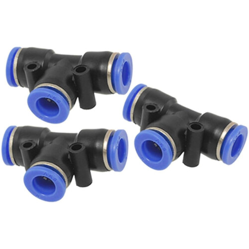 3 Pcs 8mm Pneumatic Air Pipe Connection Quick Fittings