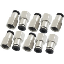 10 Pcs 1/4" PT Female Thread 6mm Push in Joint Pneumatic Quick Fittings