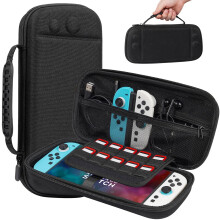 Schutzhülle Hartschale für die Konsole mit Spielefächern Schwarz Universal — konsolenhülle, reisetasche