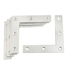 a13022500ux0184 5 Pcs 80 mm x 80 mm L Shaped 90 Degree Angle Bracket 0.8 mm Thickness, Metal