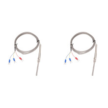 2X 0-400C PT100 Type 5mm x 50mm Temperature Controller Thermocouple Probe 2 Meters