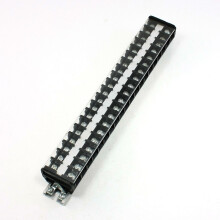a13091600ux1093 660V 20 Amp 20 Positions Rail Mount Covered Screw Terminal Block TD-2020, 1.57" Width, 10.43" Length