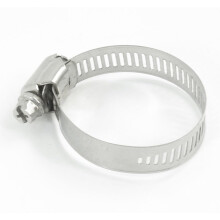 Stainless Steel Hoop Ring Gear Hose Clamp, 21mm to 44mm, Silver Tone