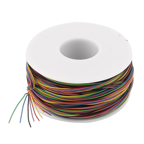 P/N B-30-1000 200M 30AWG 8-Wire Colored Insulation Test Wrapping Cable