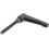 M6 x 40mm Thread Clamping Lever Adjustable Handle Black 1