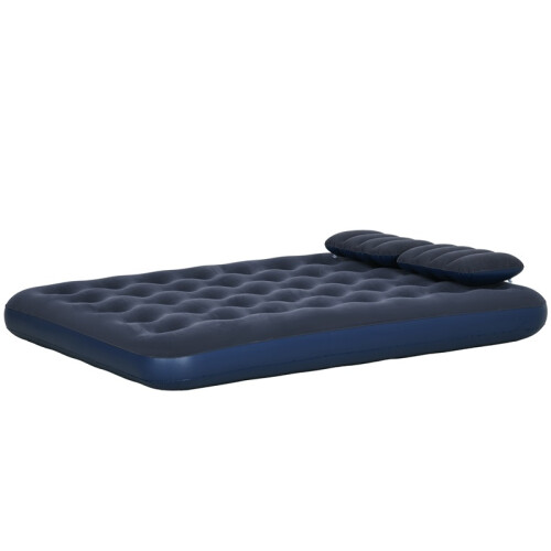 Matelas gonflable double avec pompe manuelle, lit gonflable souple 1