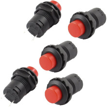 5 Pcs 3A/125VAC 1.5A/250VAC Latching Red Push Button Switch SPST On/Off