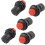 5 Pcs 3A/125VAC 1.5A/250VAC Latching Red Push Button Switch SPST On/Off 1