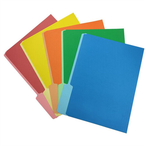 Manila Color Five-Color Single-Page Folder Paper Storage Folder Single-Piece Folder Office Data Classification 1