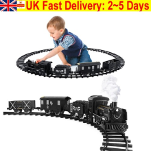 LED Lights Illuminated Electric Locomotive with Cargo Sounds ift for Kids NEW UK