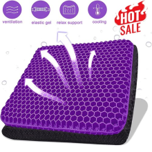 Breathable Honeycomb Gel Seat Cushion Double Thick Egg Sitting Pad Cooling Mat