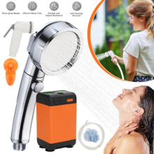 Portable Shower Camping Shower Smart Display Outdoor Shower Pump Rechargeable