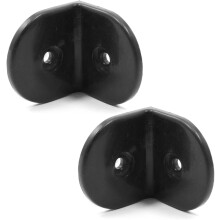 Plastic 2" x 2" Corner Brace Joint Right Angle Bracket Black 2 Pcs