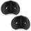 Plastic 2" x 2" Corner Brace Joint Right Angle Bracket Black 2 Pcs 1