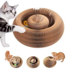 Foldable Pet Magic Organ Cat Scratching Board Corrugated Cardboard Cat Clow Toy