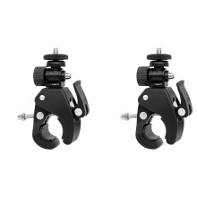 2X Soporte de Abrazadera de Trípode de Tornillo Soporte de Cámara Deportiva Soporte de Clip de Montaje de Bicicleta