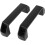2pcs 8.4mm Mounting Hole Black Metal Cupboard Machine Door Pull Handle 1
