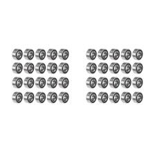 40PCS MR105-2RS 5X10X4mm Bearing Steel Double-Shielded Miniature Bearings,Black