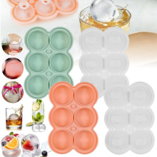 2Pcs Large Silicone Ice Cube Tray Ball Sphere Mould Maker For Whisky Cocktail UK