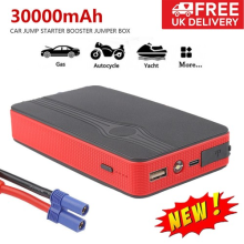NEW 30000mAh Car Jump Starter With LED Light Smart Protection Clamps Power 2024.