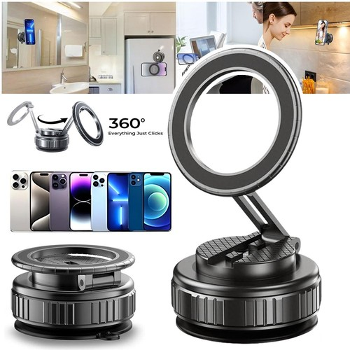 360Â Rotating Base Vacuum Suction Cup Phone Mount Car Mount Adjustable Universal