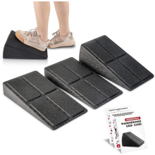 3PCS Adjustable Squat Wedge Block Ramp Non-Slip Calf Stretcher Slant Board New