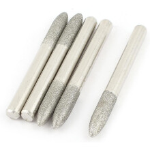 5 Pcs 6mm Dia Shank Grinding Bit Diamond Mounted Point 60mm Length