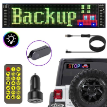Smart App Controlled LED Display Board 16x64 Pixel Full Color For Car Shop DIY