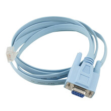 Console Cable DB9 Pin Female to 8P8C RJ45 Compatible Flat Ribbon, 4.9'