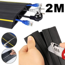 200cm Electrical Cable Trunking, Rubber Wire Cover, Floor Cable Tidy Protectors