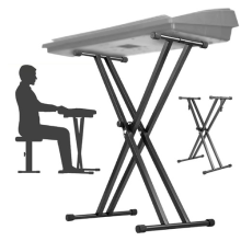 Electronic Piano Stand Height Adjustable Piano Keyboard Stand X-Shaped Portable
