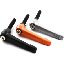 M8 Thread Adjustable Tri-Color Knob Handle Lever for Machinery, 3 Piece
