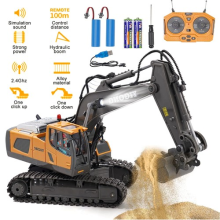 Remote Control Excavator RC Tractor Bulldozer Crawler Truck Toy Digger Car Kids