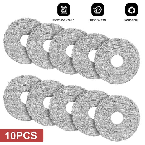 10Pcs Floor Cleaning Pad Microfiber Mop Pads Washable Easy Care Machine Washable