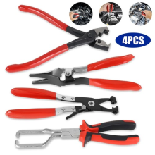 4Pcs Hose Clamp Pliers Set Automotive Fuel Radiator Water Pipe Clip Removal Tool