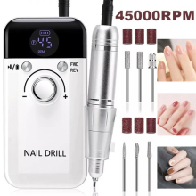 Rechargeable Electric Nail Drill Machine - Professional Portable Nail 45000RPM