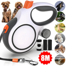 Retractable Dog Lead 8M Pet Leash One-Touch Locking Ergonomic Handle for Jogging