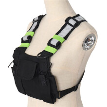 6X Radios Pocket Radio Chest Harness Chest Front Pack Pouch Holster Vest Rig Carry Case for 2 Way for UV-5R