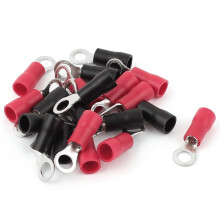 a14120300ux0483 3.5-5S 14-12AWG Wire Connector Ring Crimp Terminal with 20 Piece, Red/Black