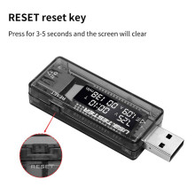 2X USB-Tester Stroomspanning Ladercapaciteitstester Voltmeterdisplay USB-Stroomspanningstestkaartadapter